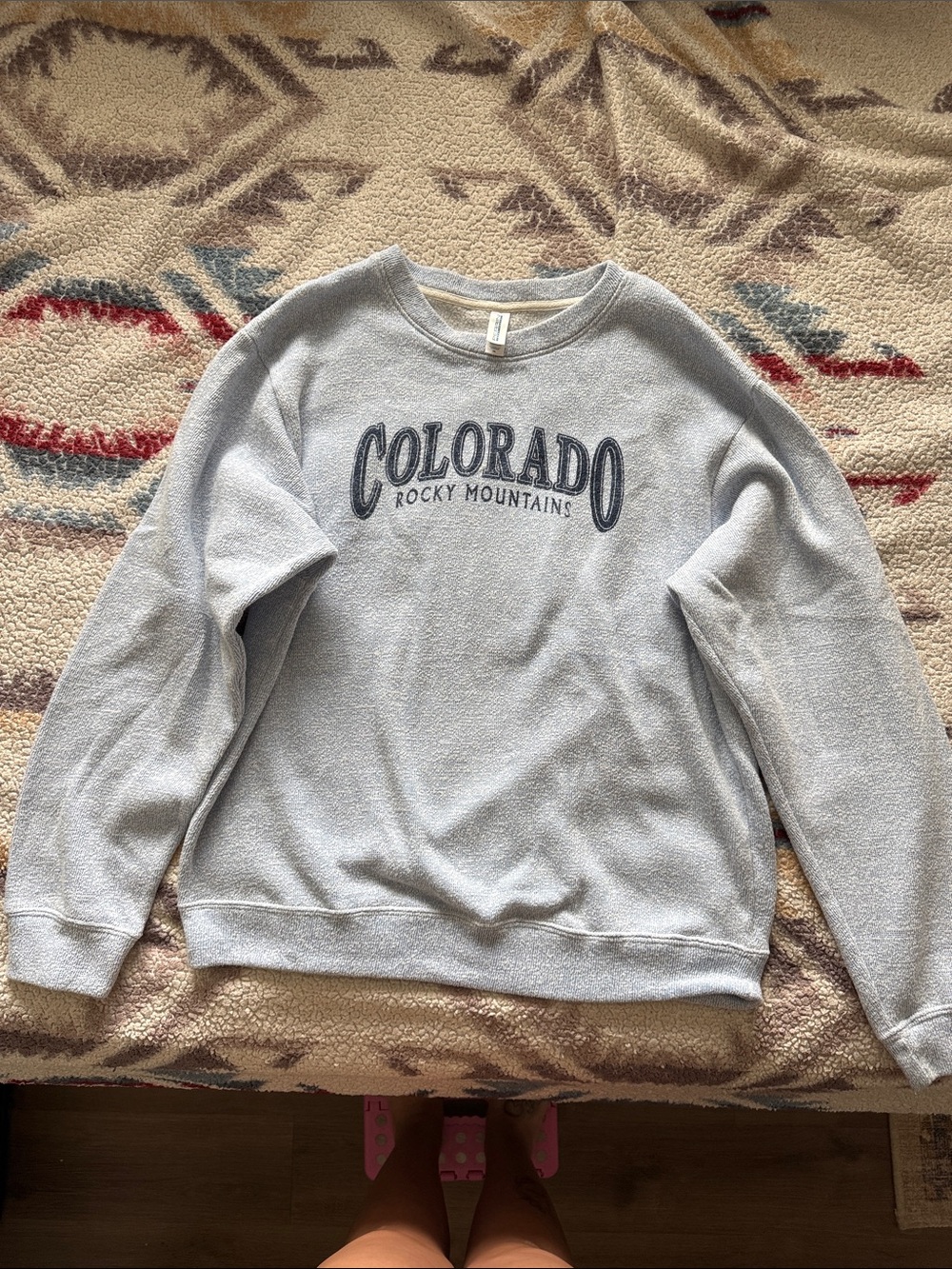 Light Gray 'Colorado Rocky Mountains' Crewneck Sweatshirt